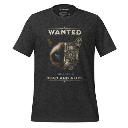 OMTHREAD Dark Grey Heather / XS Schrodinger Siamese Cat Shirt Quantum Physics Science Tee