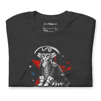 OMTHREAD Dont Tread on My Tail Patriot Cat Graphic Shirt