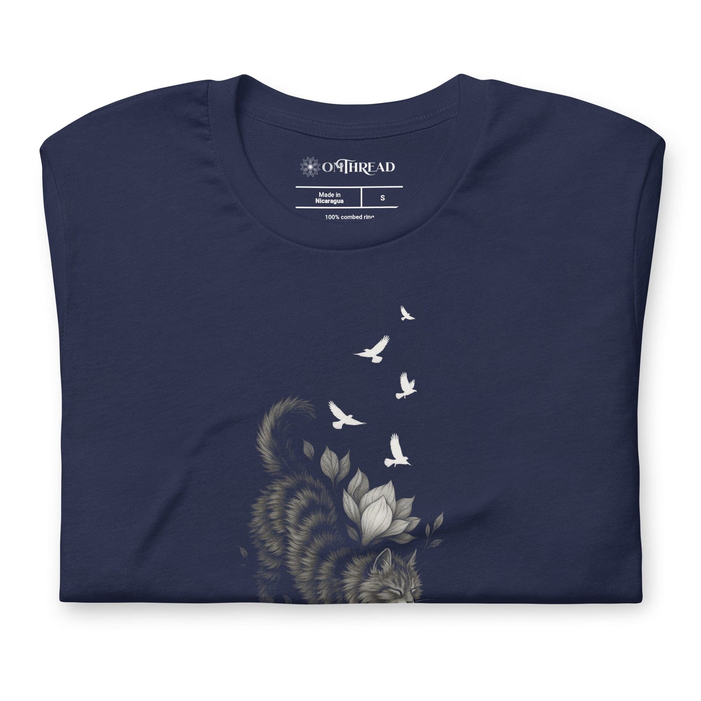 OMTHREAD Easily Distracted by Cats and Books Funny Cat Reader T-Shirt