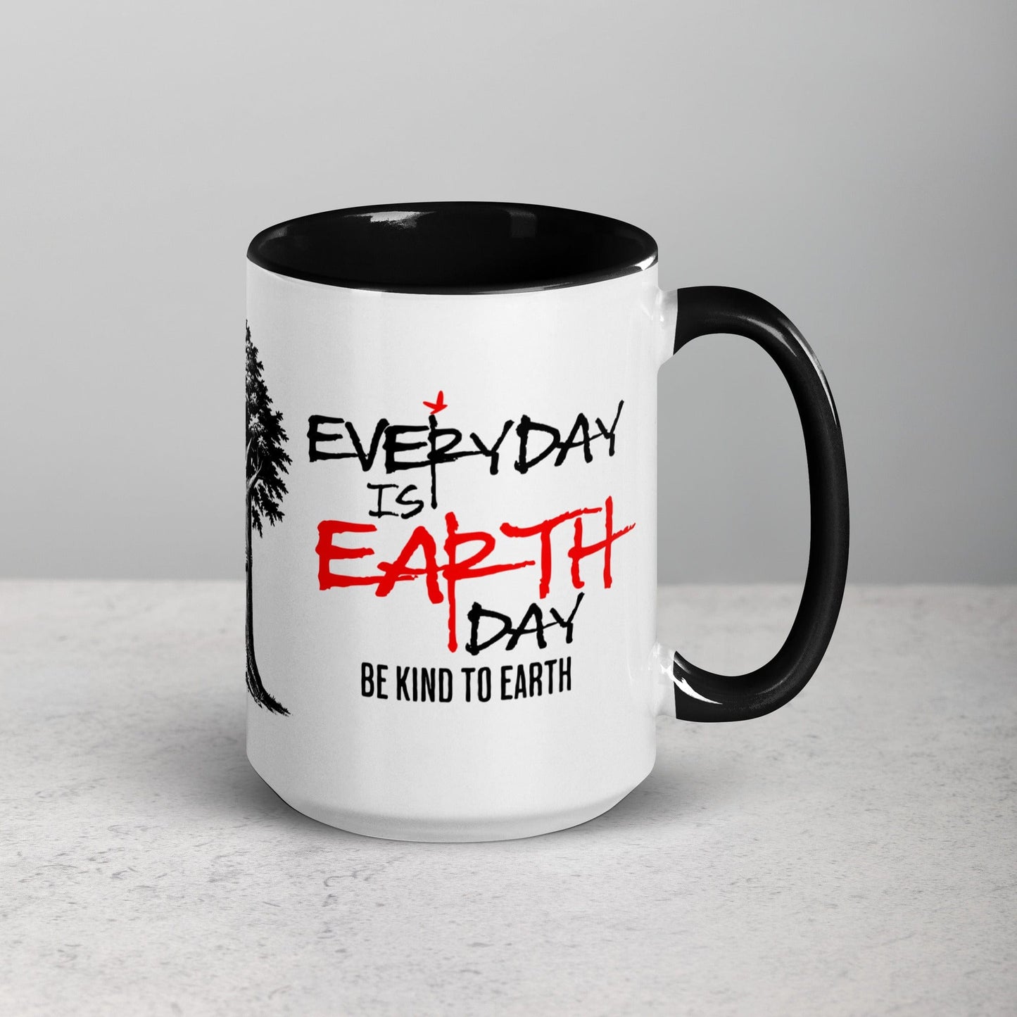 OMTHREAD Everyday is Earth Day - Mug with Color Inside