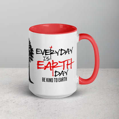 OMTHREAD Everyday is Earth Day - Mug with Color Inside