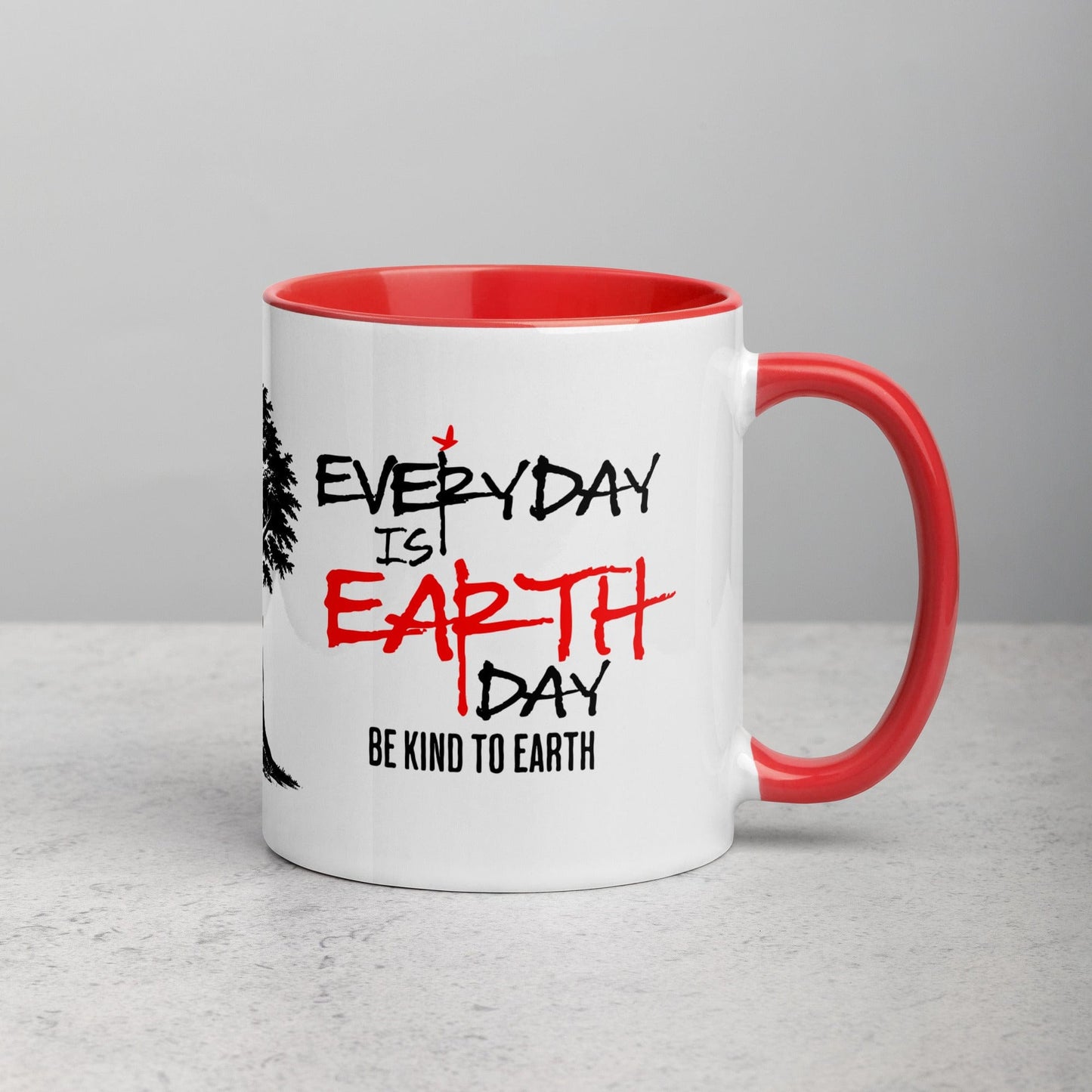 OMTHREAD Everyday is Earth Day - Mug with Color Inside