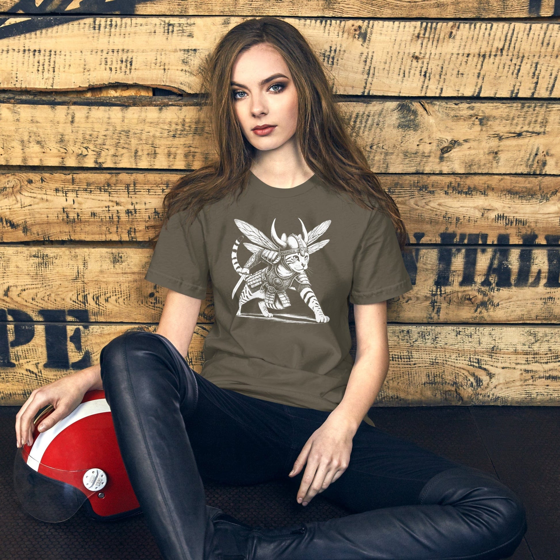 OMTHREAD Fearless Warrior Stance Kitty Tee