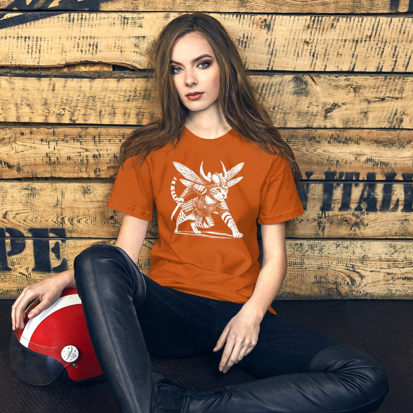 OMTHREAD Fearless Warrior Stance Kitty Tee