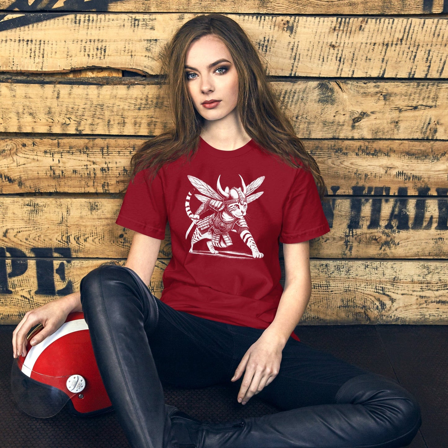 OMTHREAD Fearless Warrior Stance Kitty Tee