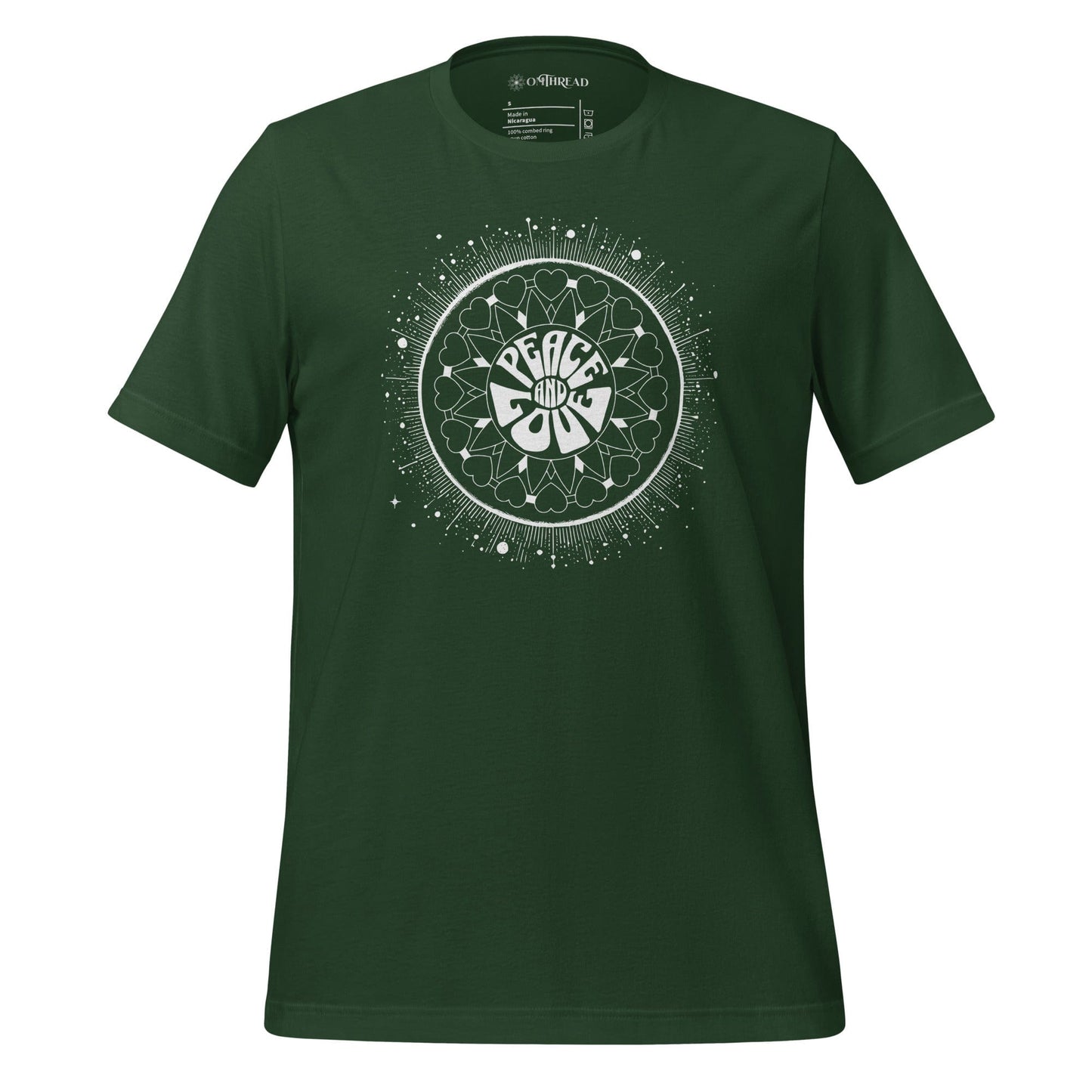 OMTHREAD Forest / S Heart Mandala Peace and Love Tee