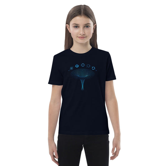 OMTHREAD French Navy / 3-4 QMM Blue Print Organic Cotton Kids T-Shirt