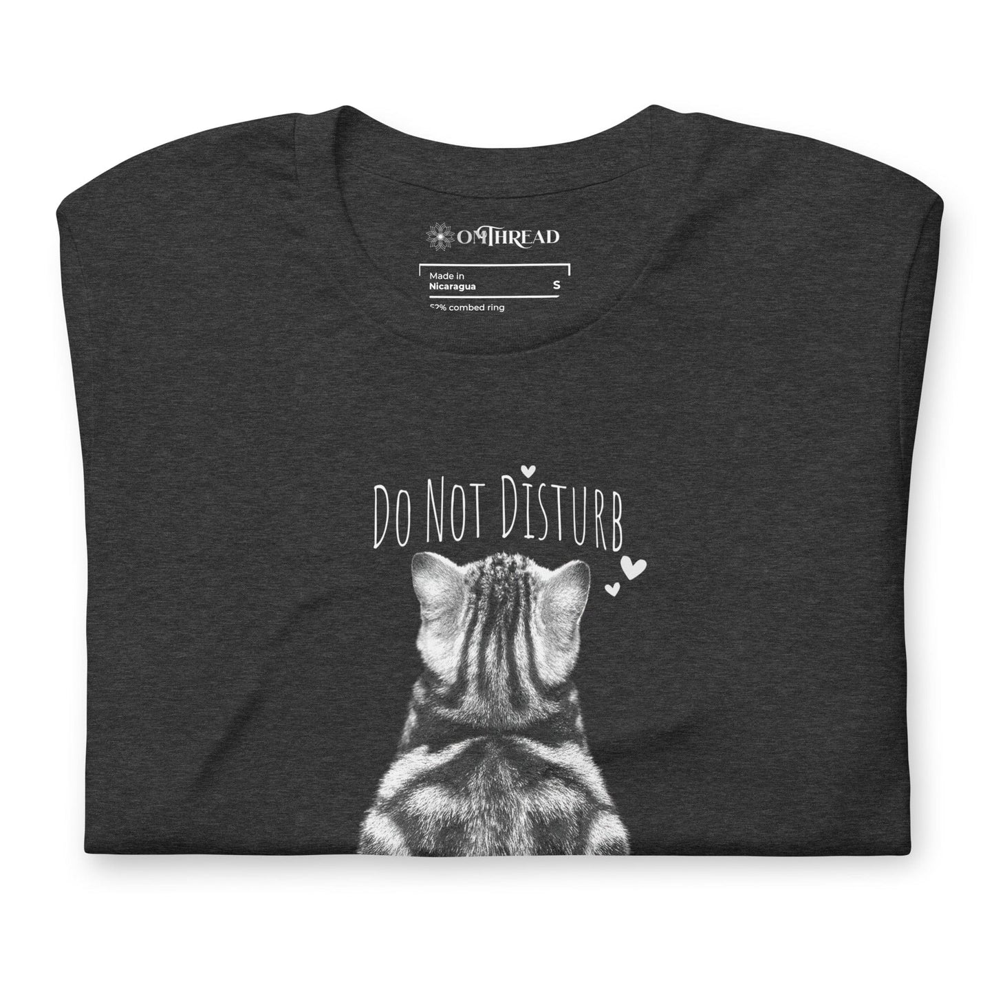 OMTHREAD Funny Cat Loaf T-Shirt Do Not Disturb Loaf in Progress