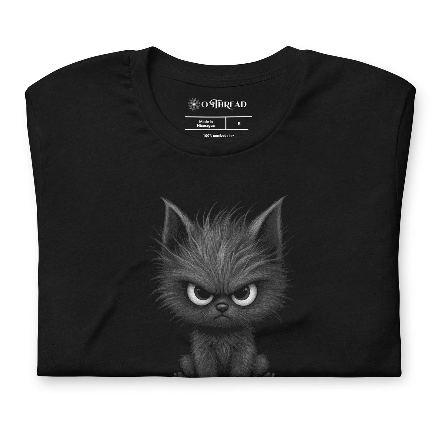OMTHREAD Funny Disobey Cat T-Shirt Rebel Fur Life Grumpy Cat Vibe