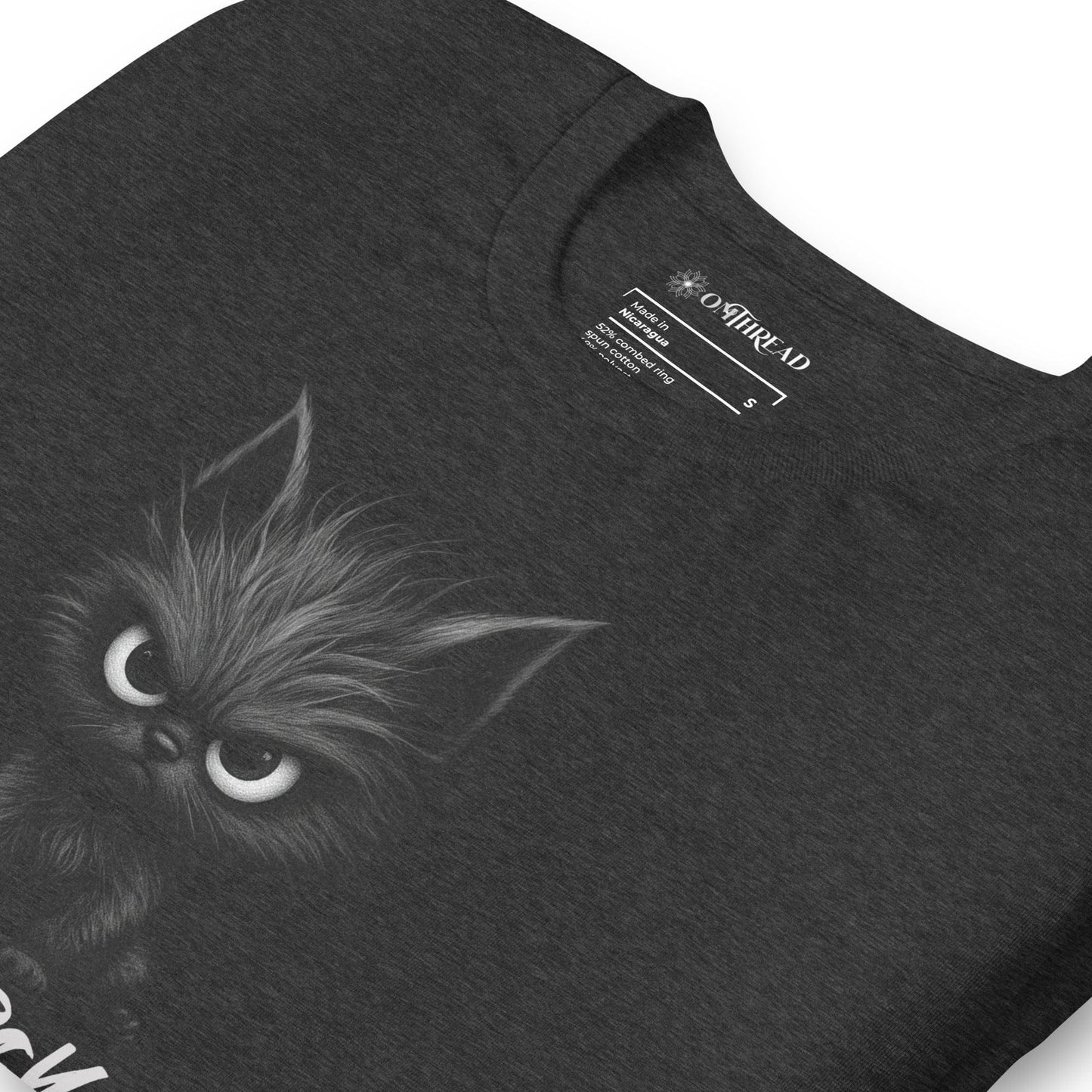 OMTHREAD Funny Disobey Cat T-Shirt Rebel Fur Life Grumpy Cat Vibe