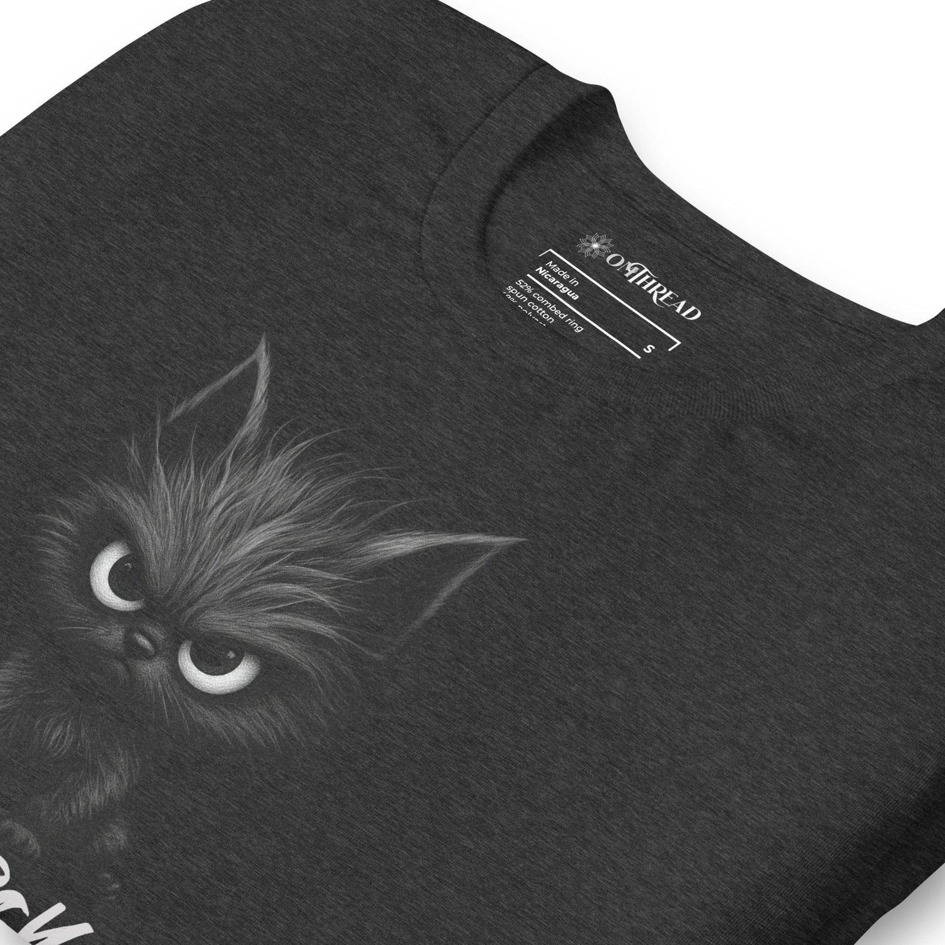 OMTHREAD Funny Disobey Cat T-Shirt Rebel Fur Life Grumpy Cat Vibe