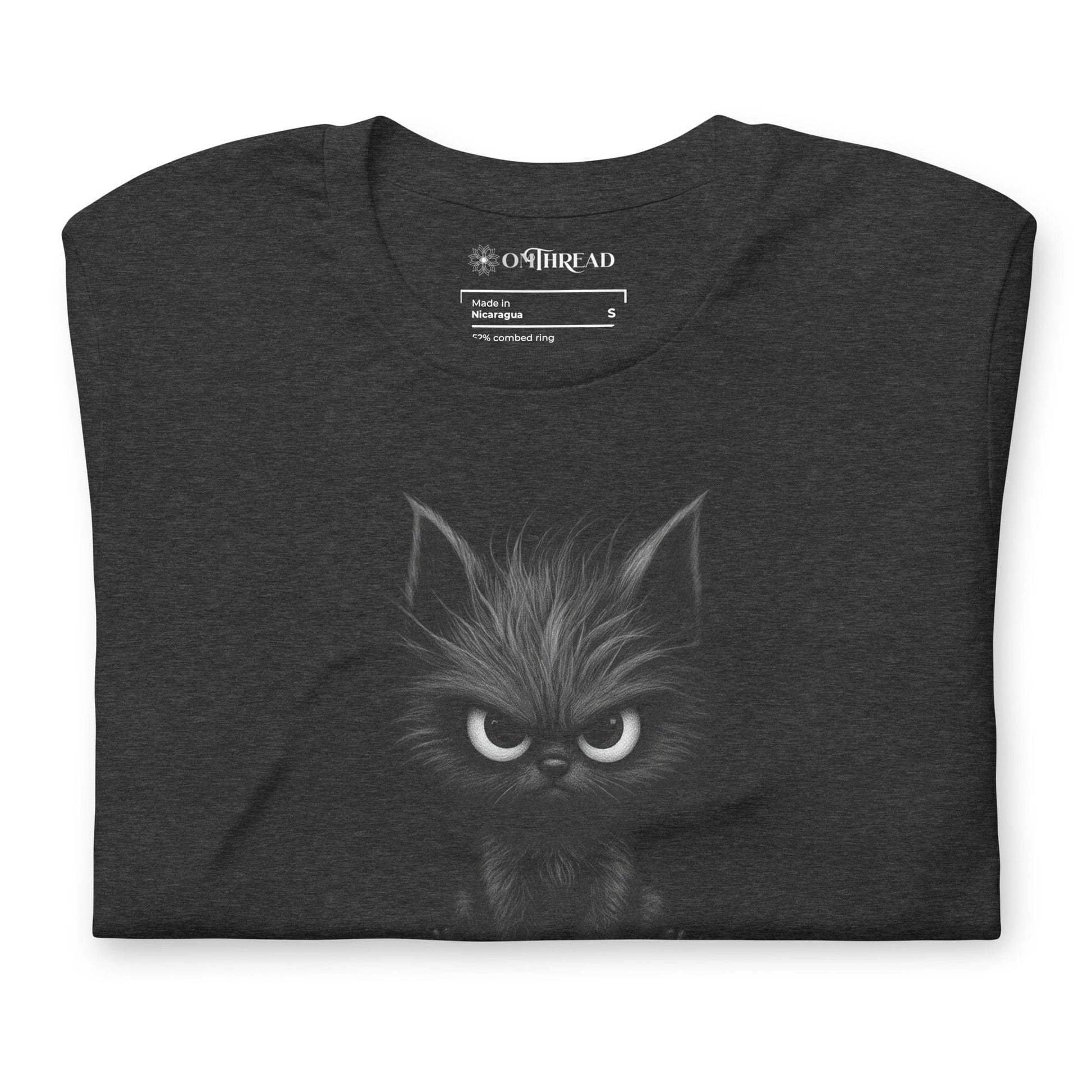 OMTHREAD Funny Disobey Cat T-Shirt Rebel Fur Life Grumpy Cat Vibe