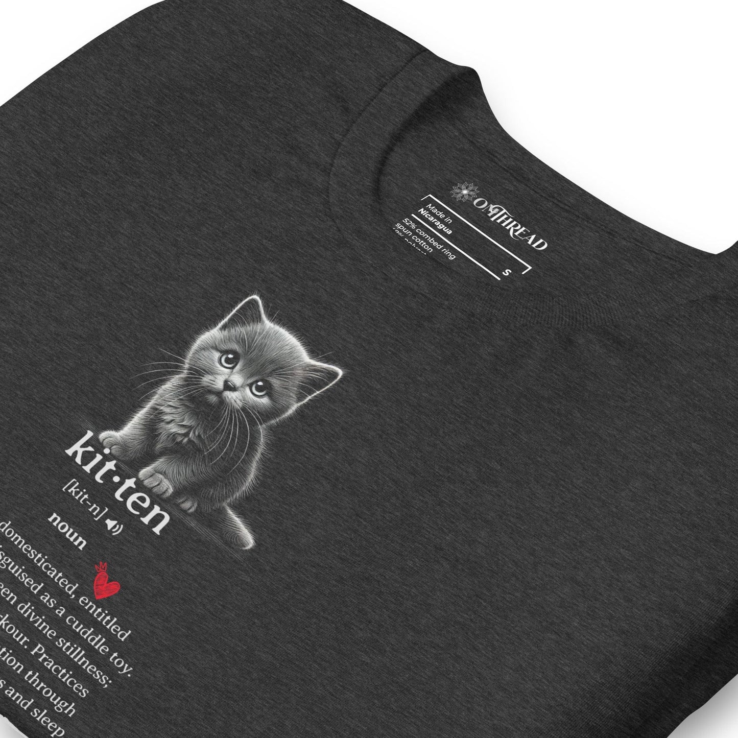 OMTHREAD Funny Kitten Definition T-Shirt Cat Dictionary Zoomies Humor