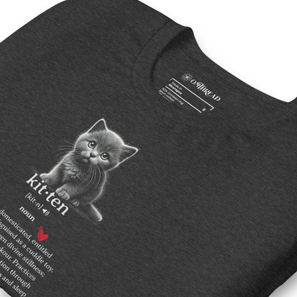 OMTHREAD Funny Kitten Definition T-Shirt Cat Dictionary Zoomies Humor