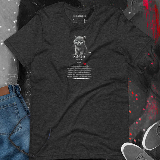 OMTHREAD Funny Kitten Definition T-Shirt Cat Dictionary Zoomies Humor