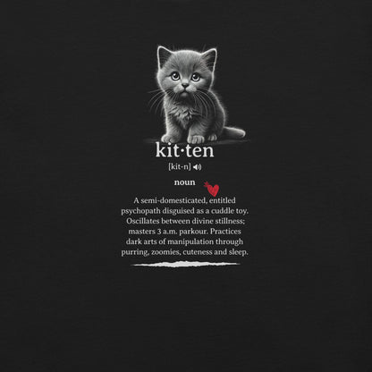 OMTHREAD Funny Kitten Definition T-Shirt Cat Dictionary Zoomies Humor