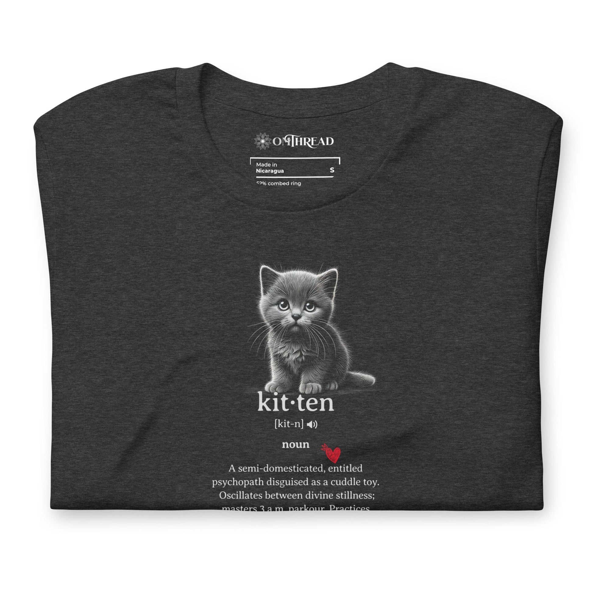 OMTHREAD Funny Kitten Definition T-Shirt Cat Dictionary Zoomies Humor