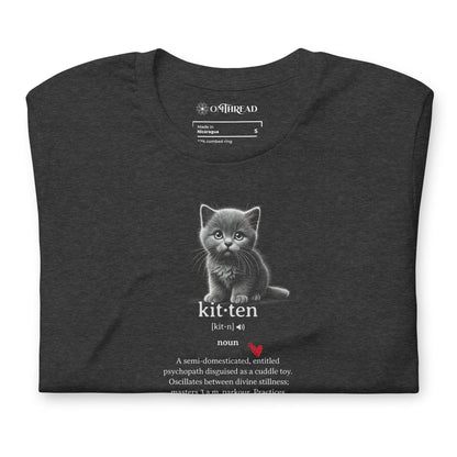 OMTHREAD Funny Kitten Definition T-Shirt Cat Dictionary Zoomies Humor