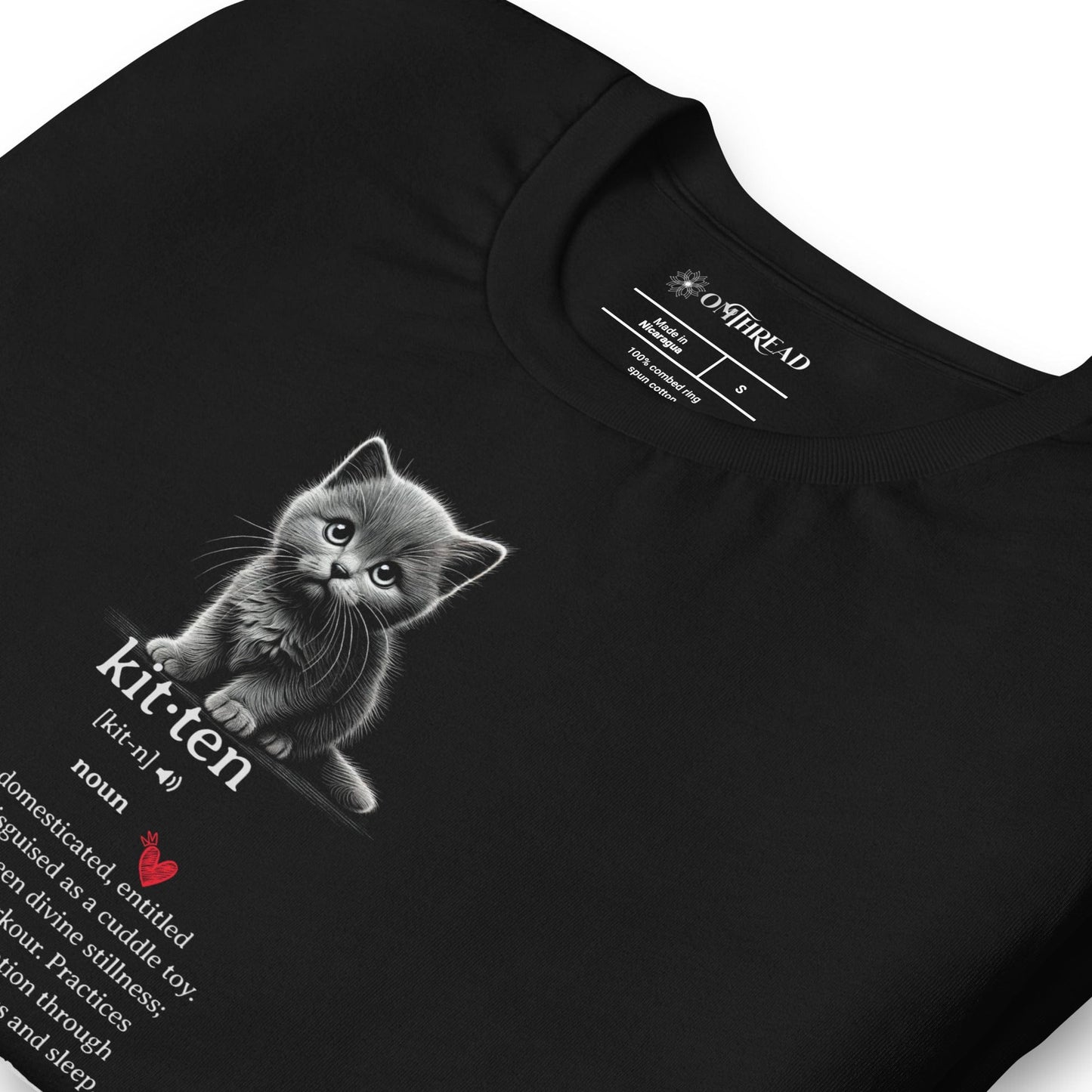 OMTHREAD Funny Kitten Definition T-Shirt Cat Dictionary Zoomies Humor