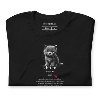OMTHREAD Funny Kitten Definition T-Shirt Cat Dictionary Zoomies Humor