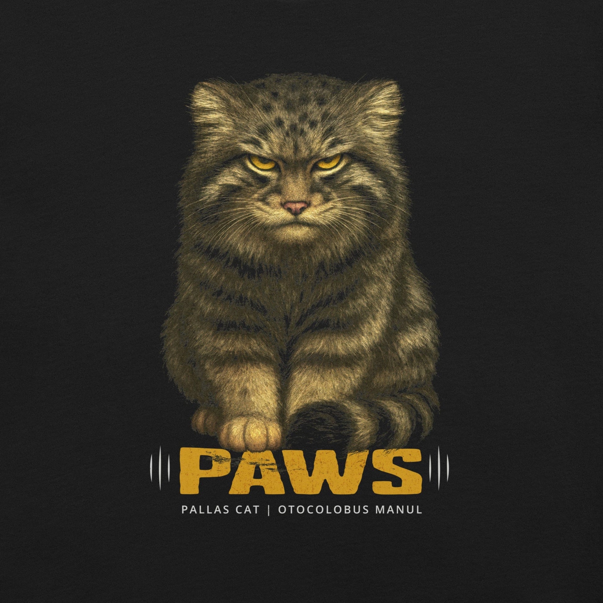 OMTHREAD Funny Pallas Cat Shirt PAWS Wild Cat Tee for Animal Lovers