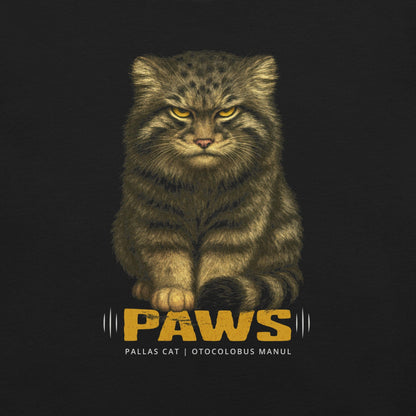OMTHREAD Funny Pallas Cat Shirt PAWS Wild Cat Tee for Animal Lovers