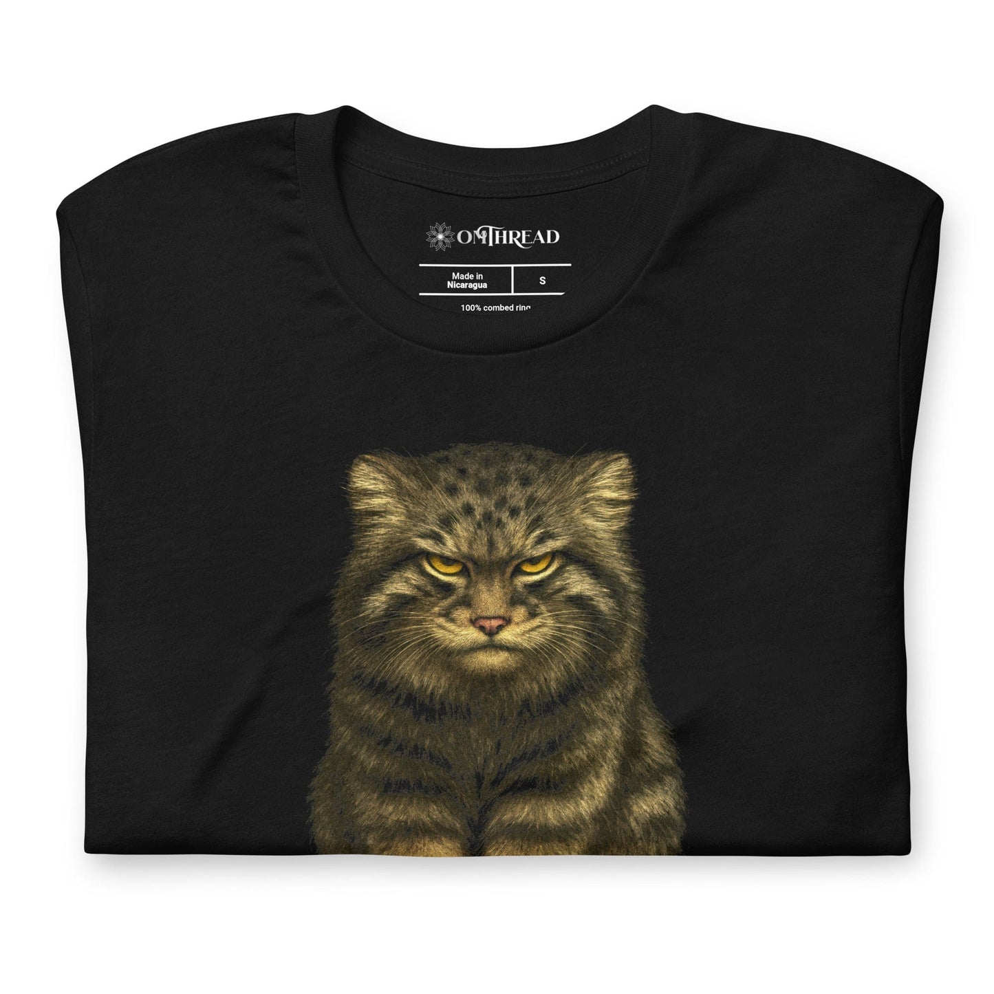 OMTHREAD Funny Pallas Cat Shirt PAWS Wild Cat Tee for Animal Lovers
