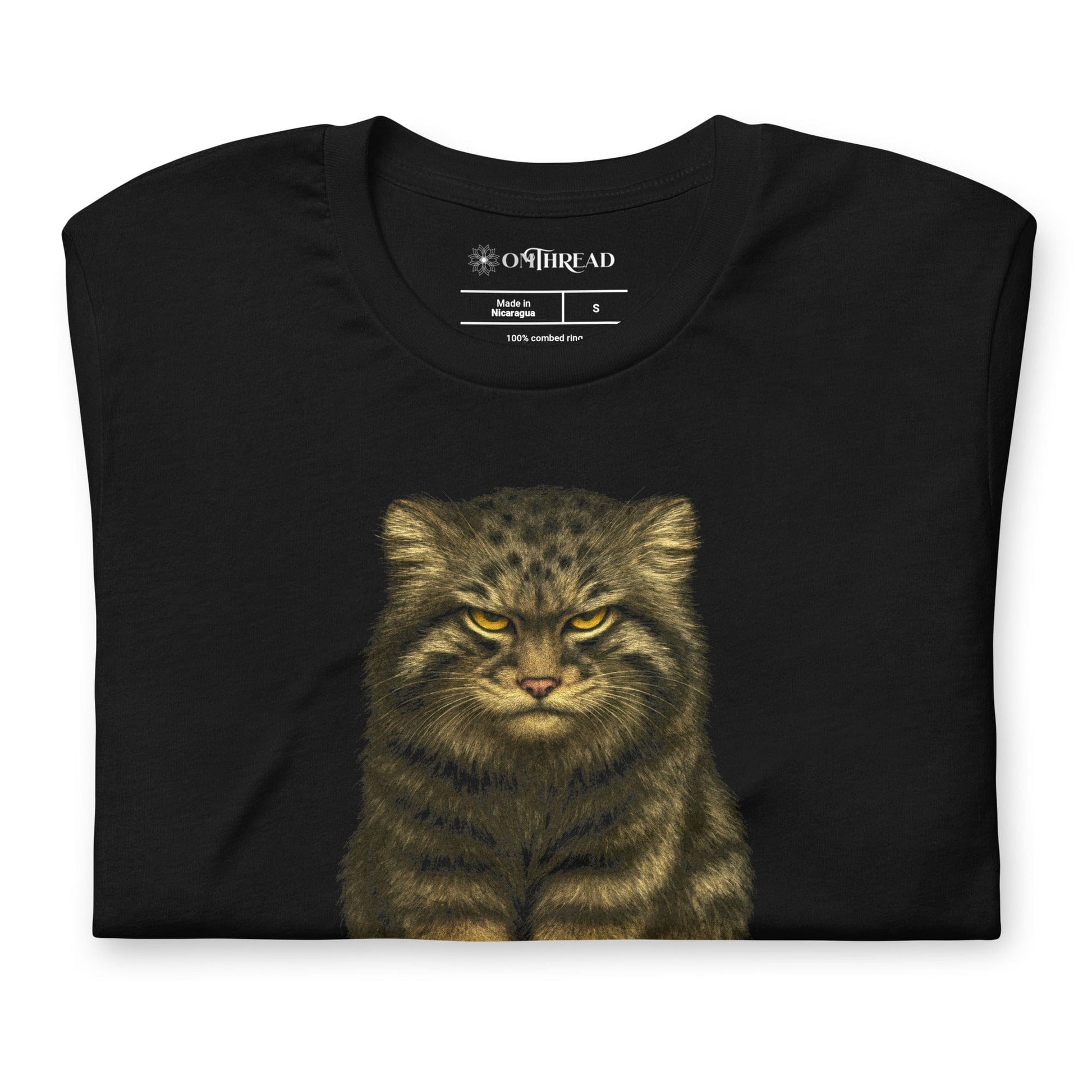 OMTHREAD Funny Pallas Cat Shirt PAWS Wild Cat Tee for Animal Lovers