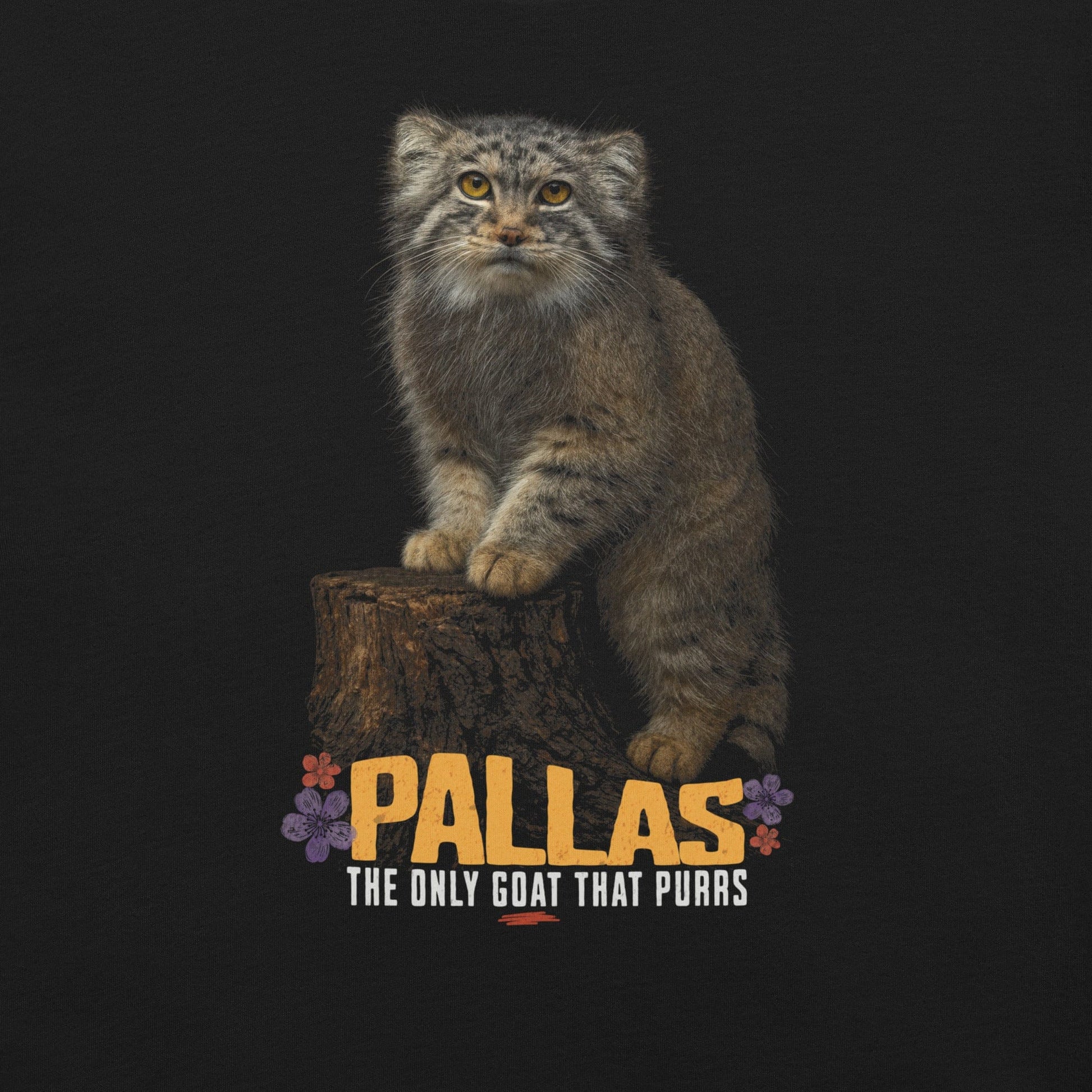 OMTHREAD Funny Pallas Cat T-Shirt The Only GOAT That Purrs Manul