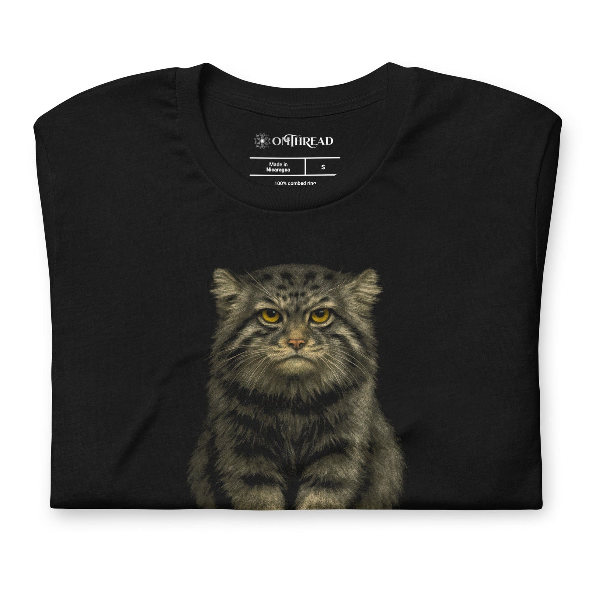 OMTHREAD Funny Pallas Vibes Cat Shirt Stay Wild Stay Fluffy Tee for Animal Lovers