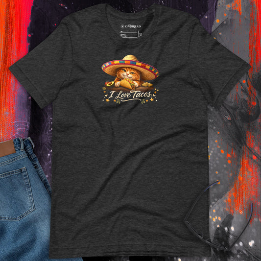 OMTHREAD Funny Taco Cat Shirt Orange Cat Taco Lover T-Shirt