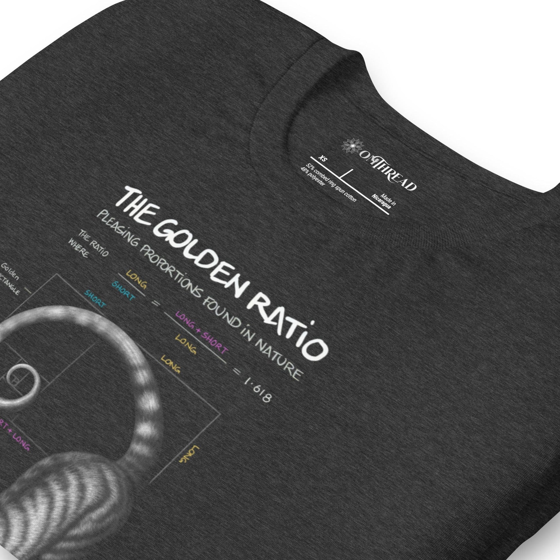 OMTHREAD Golden Ratio Cat T-Shirt for Math and Nature Lovers