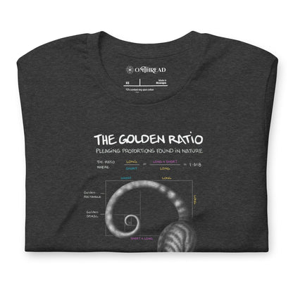 OMTHREAD Golden Ratio Cat T-Shirt for Math and Nature Lovers