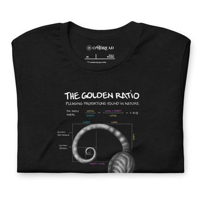 OMTHREAD Golden Ratio Cat T-Shirt for Math and Nature Lovers