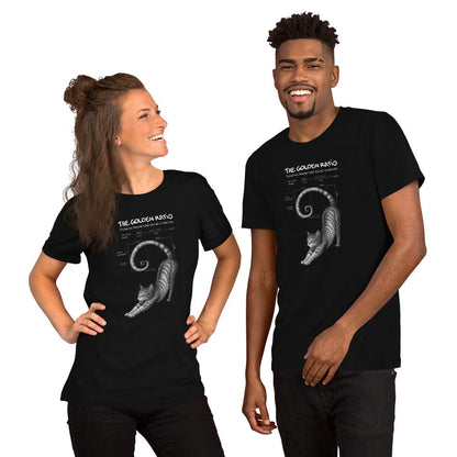 OMTHREAD Golden Ratio Cat T-Shirt for Math and Nature Lovers