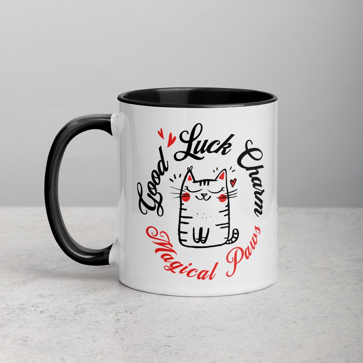 OMTHREAD Good Luck Charm: Magical Paws- Mug with Color Inside