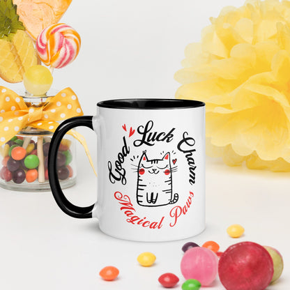 OMTHREAD Good Luck Charm: Magical Paws- Mug with Color Inside