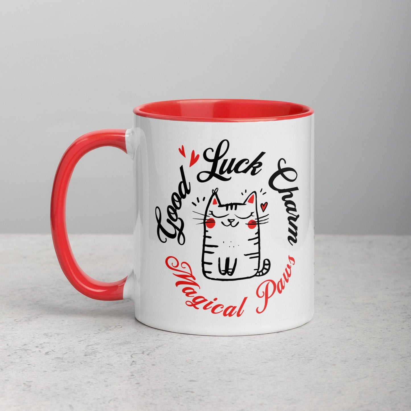 OMTHREAD Good Luck Charm: Magical Paws- Mug with Color Inside