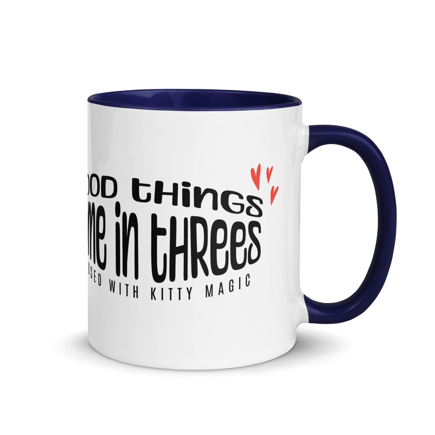 OMTHREAD Good Things Come in 3s. Good Luck. - Mug with Color Inside