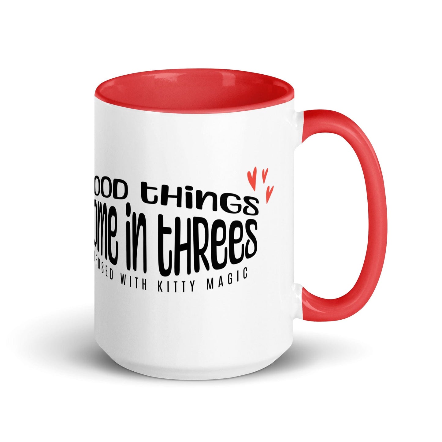 OMTHREAD Good Things Come in 3s. Good Luck. - Mug with Color Inside