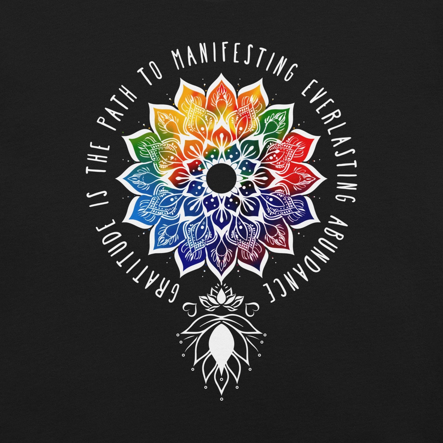 OMTHREAD Gratitude is the Path to Abundance Yoga Tee