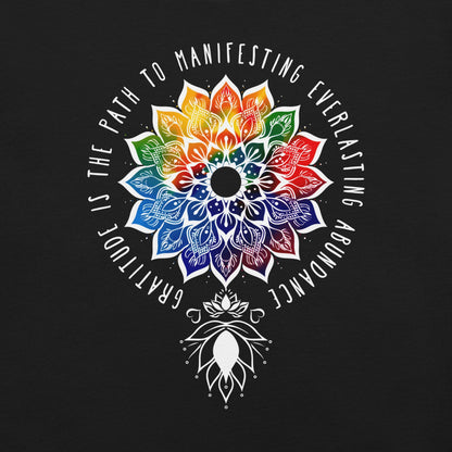 OMTHREAD Gratitude is the Path to Abundance Yoga Tee