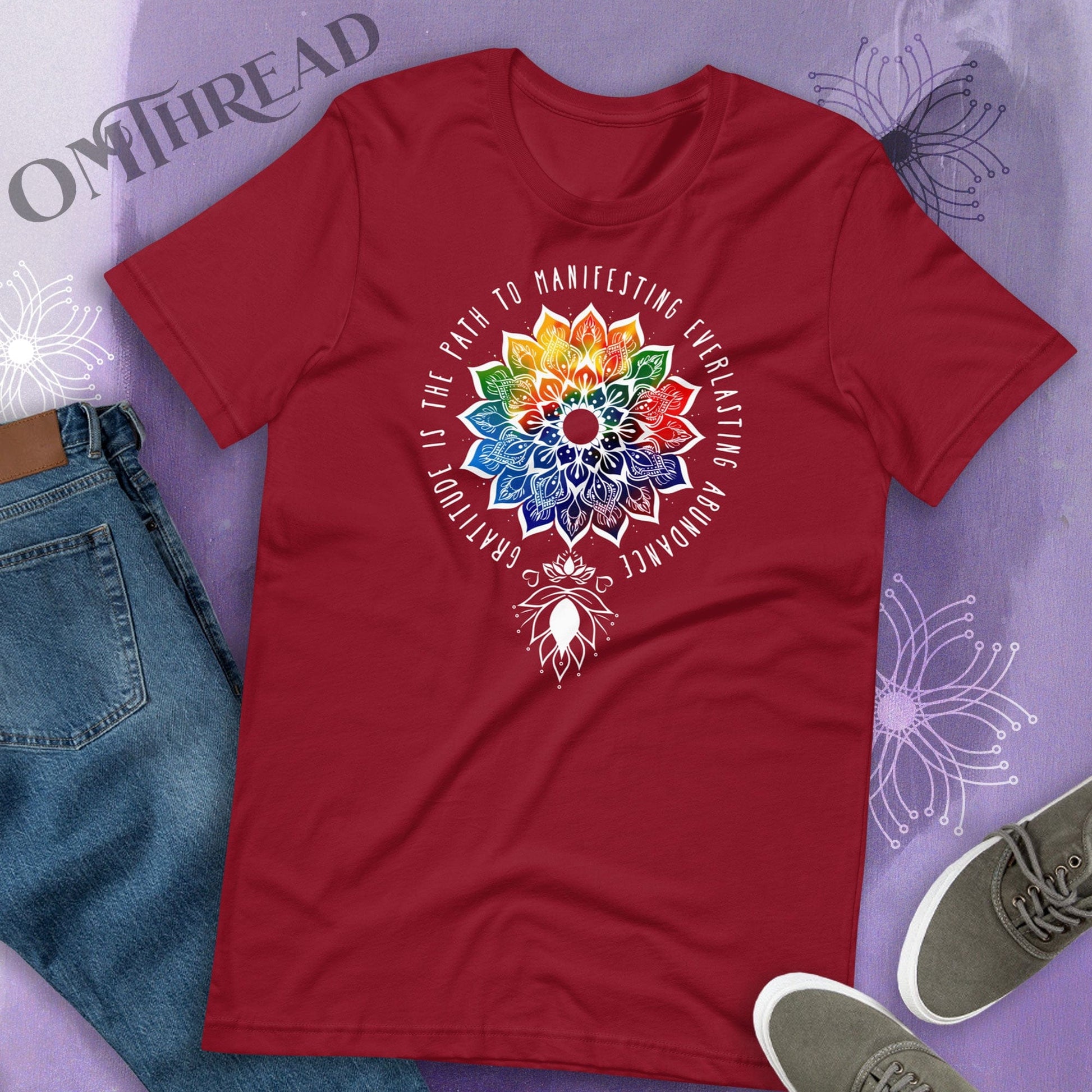 OMTHREAD Gratitude is the Path to Abundance Yoga Tee