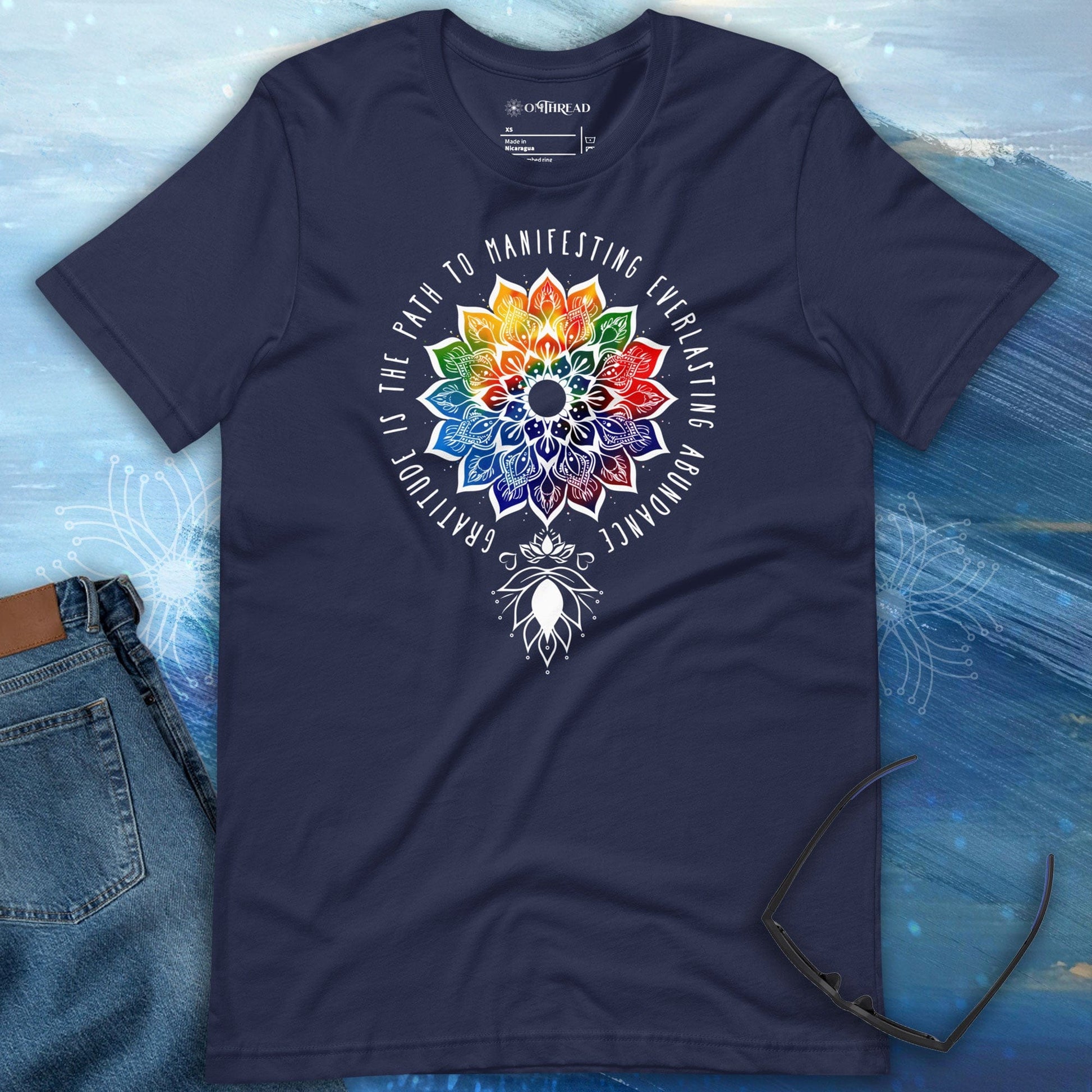 OMTHREAD Gratitude is the Path to Abundance Yoga Tee