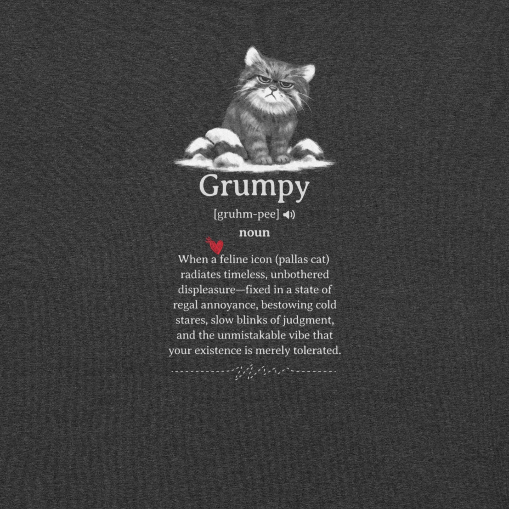 OMTHREAD Grumpy Pallas Cat Definition T-Shirt, Funny Grumpy Cat Shirt, Gift for Cat Lovers