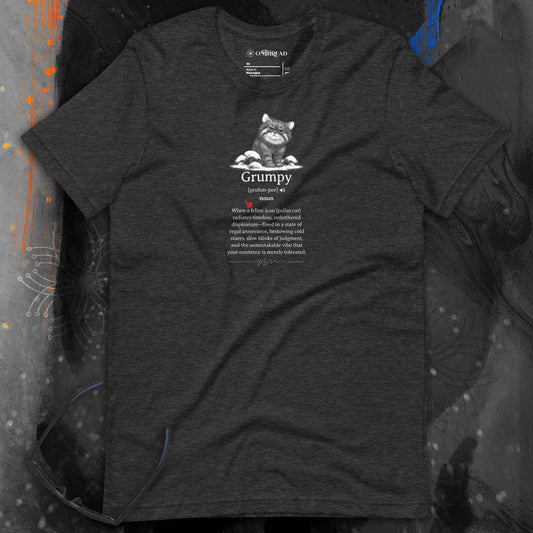 OMTHREAD Grumpy Pallas Cat Definition T-Shirt, Funny Grumpy Cat Shirt, Gift for Cat Lovers