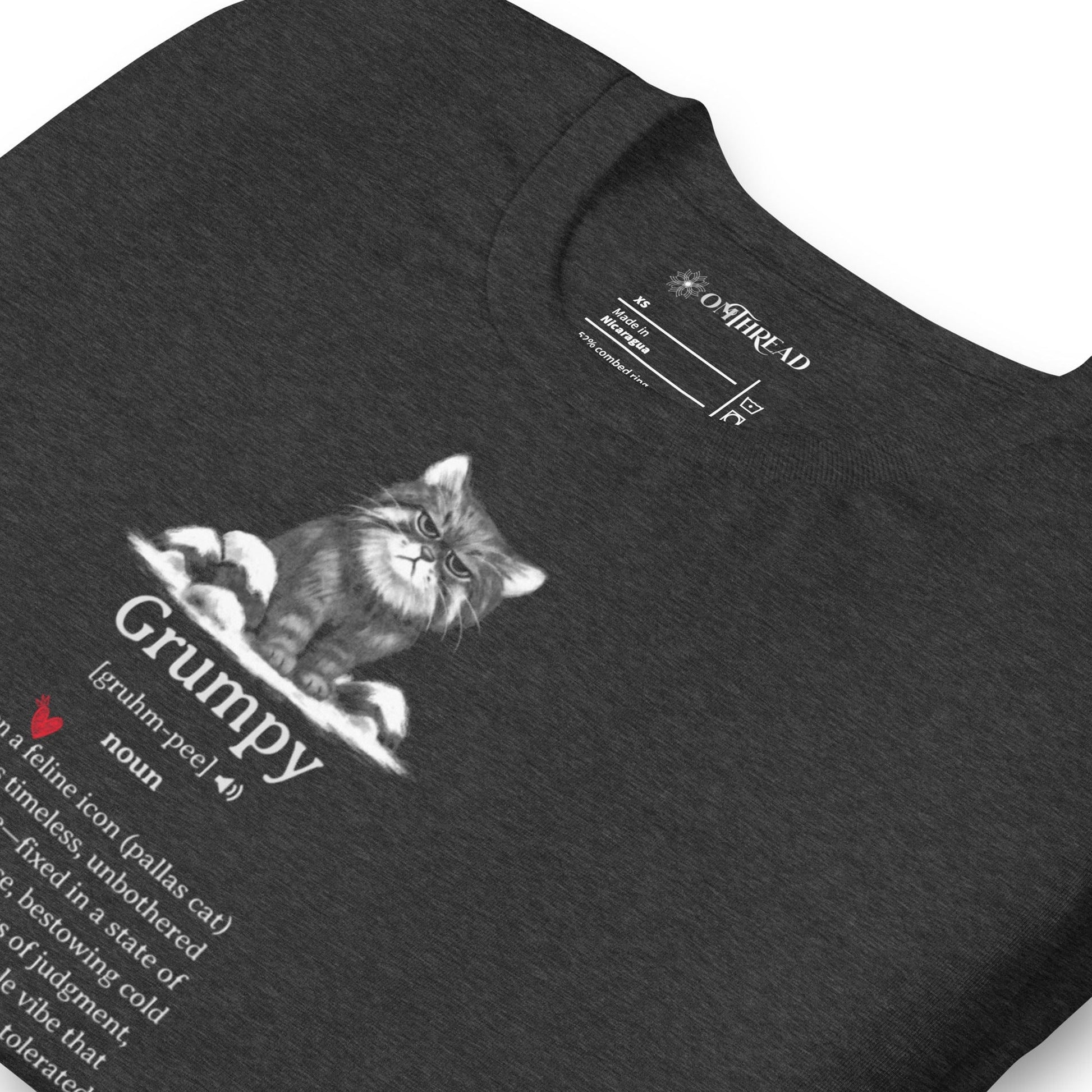 OMTHREAD Grumpy Pallas Cat Definition T-Shirt, Funny Grumpy Cat Shirt, Gift for Cat Lovers