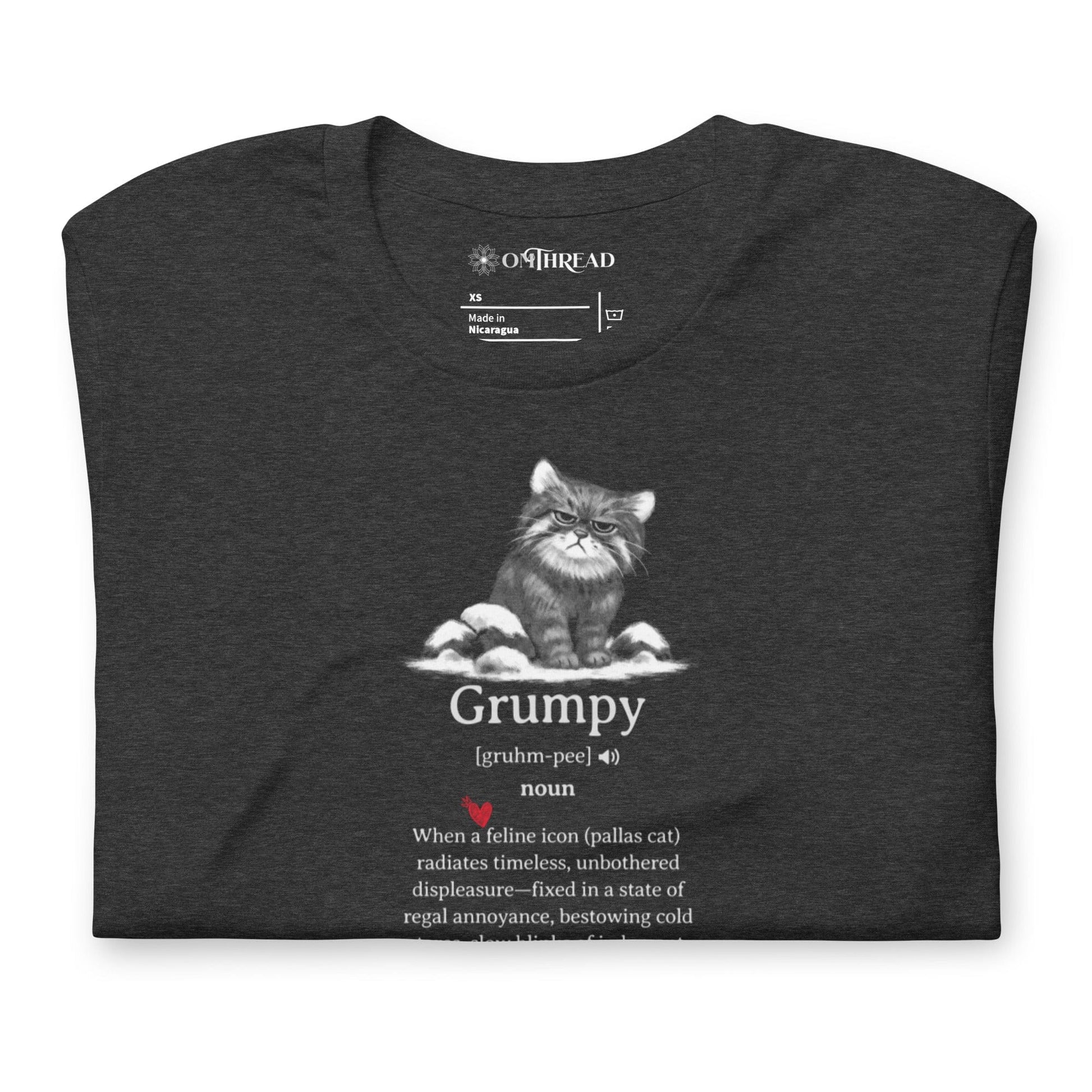 OMTHREAD Grumpy Pallas Cat Definition T-Shirt, Funny Grumpy Cat Shirt, Gift for Cat Lovers