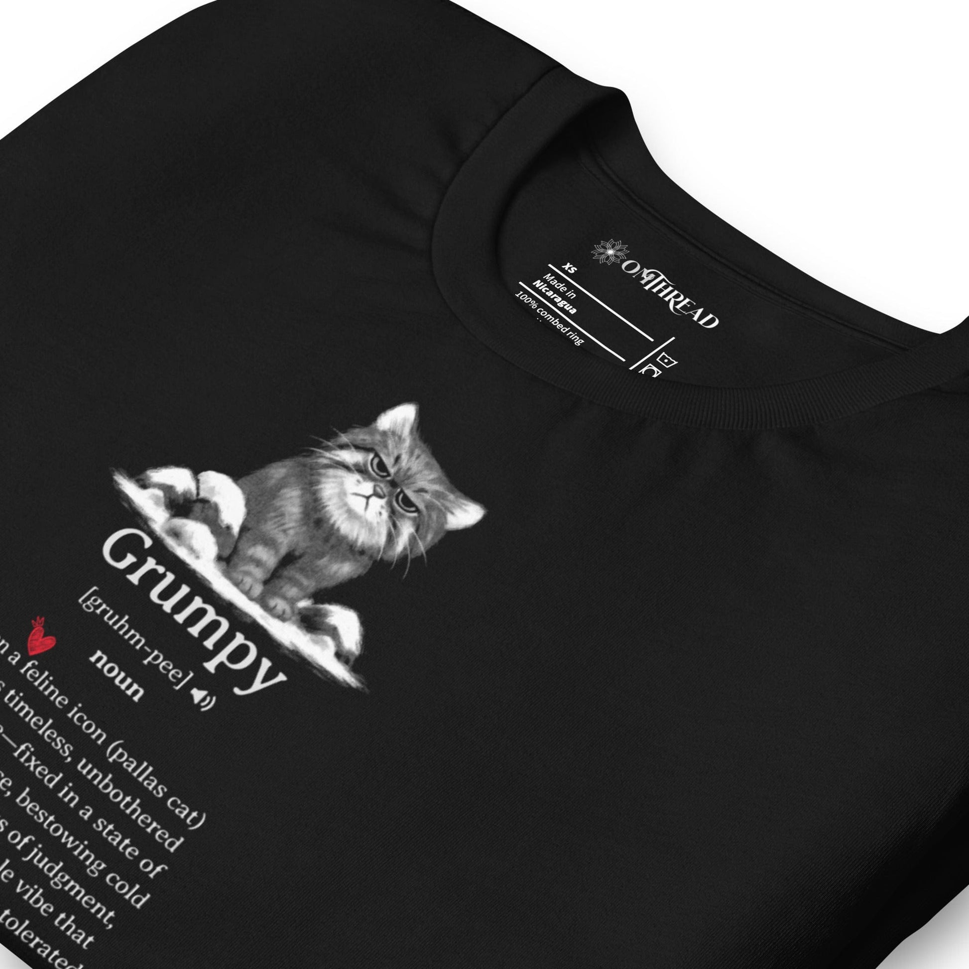 OMTHREAD Grumpy Pallas Cat Definition T-Shirt, Funny Grumpy Cat Shirt, Gift for Cat Lovers