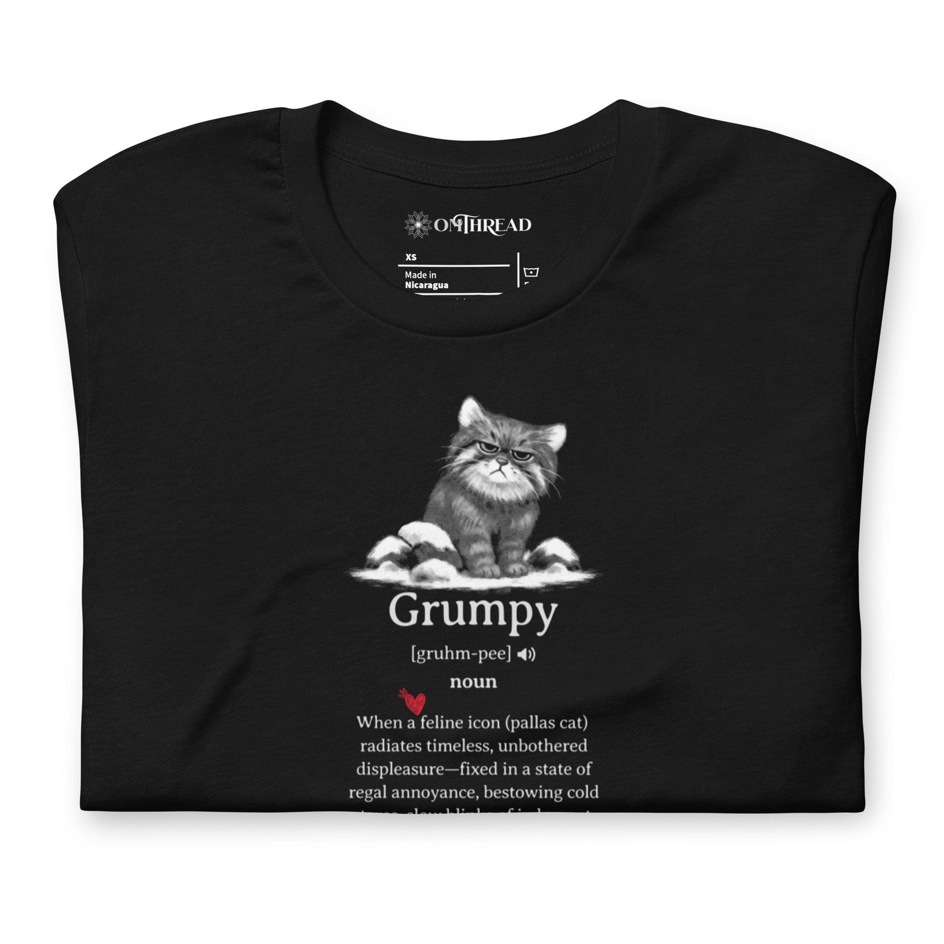 OMTHREAD Grumpy Pallas Cat Definition T-Shirt, Funny Grumpy Cat Shirt, Gift for Cat Lovers